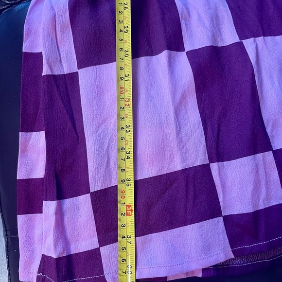 RVCA Purple and Pink Checkered Chemise - Picture 7 of 8